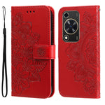 Custodia portafoglio in pelle goffrata per Huawei Enjoy 70 Pro