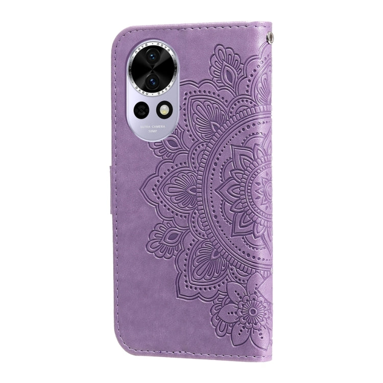 Custodia portafoglio in pelle goffrata per Huawei Enjoy 70 Pro