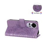 Custodia portafoglio in pelle goffrata per Huawei Enjoy 70 Pro