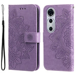 Custodia portafoglio in pelle goffrata per Huawei Enjoy 70 Pro