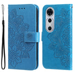 Custodia portafoglio in pelle goffrata per Huawei Enjoy 70 Pro