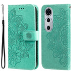 Custodia portafoglio in pelle goffrata per Huawei Enjoy 70 Pro