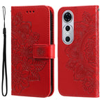Custodia portafoglio in pelle goffrata per Huawei Enjoy 70 Pro