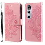 Custodia portafoglio in pelle goffrata per Huawei Enjoy 70 Pro