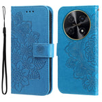 Custodia portafoglio in pelle goffrata per Huawei Enjoy 70 Pro