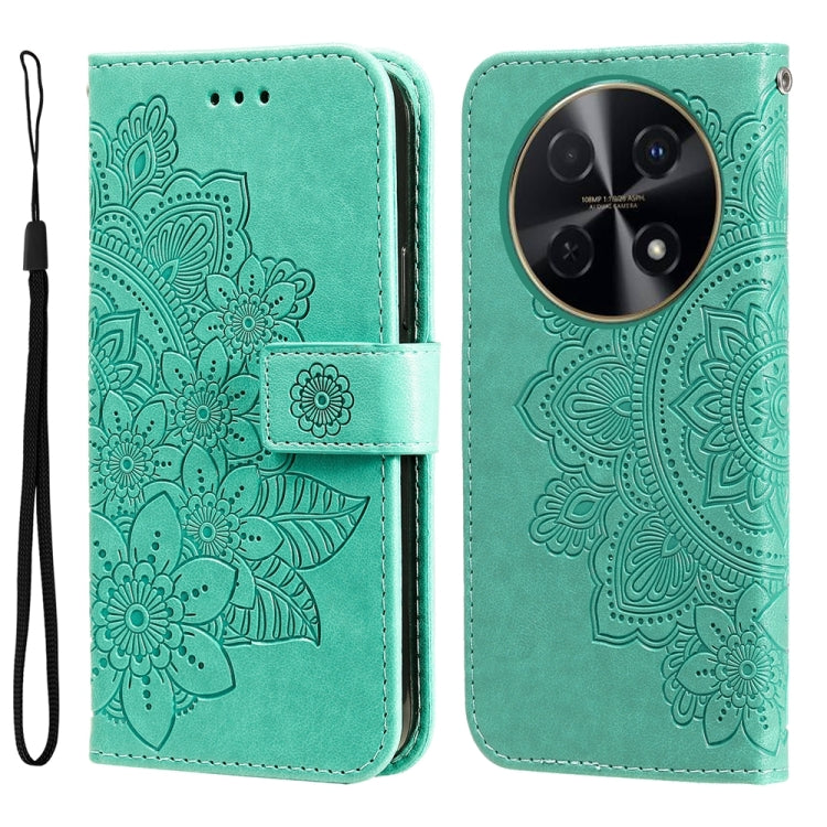 Custodia portafoglio in pelle goffrata per Huawei Enjoy 70 Pro