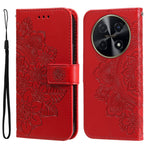 Custodia portafoglio in pelle goffrata per Huawei Enjoy 70 Pro