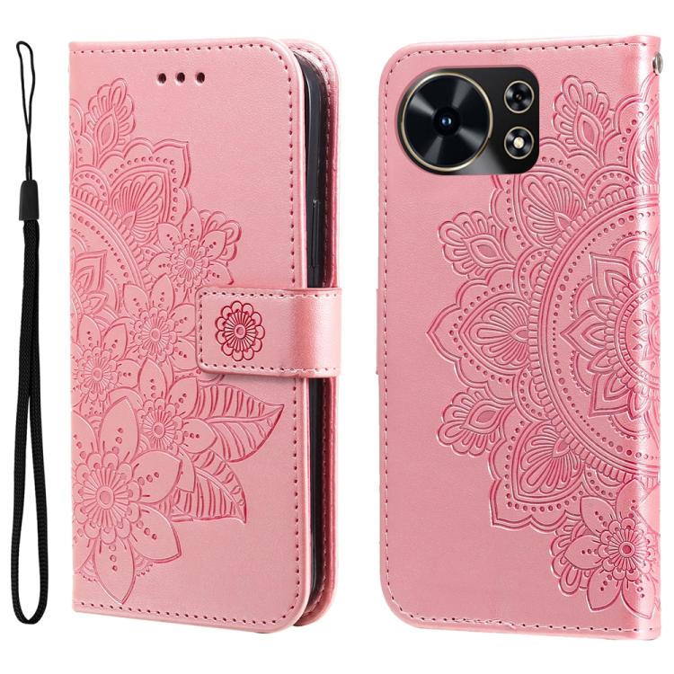 Custodia portafoglio in pelle goffrata per Huawei Nova 15 Pro
