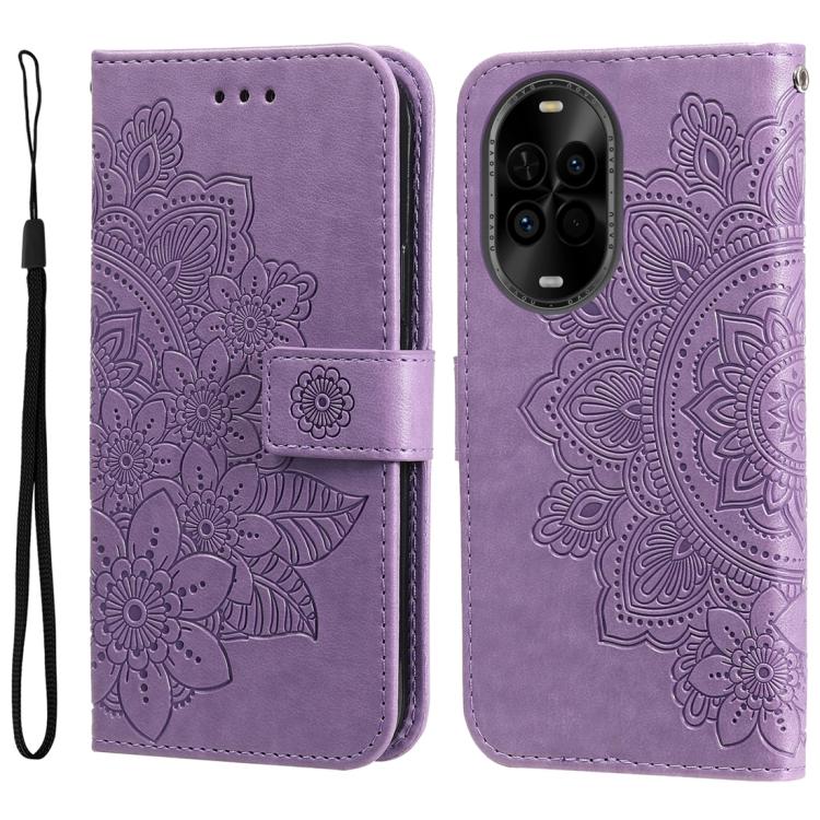 Custodia portafoglio in pelle goffrata per Huawei Nova 15 Pro