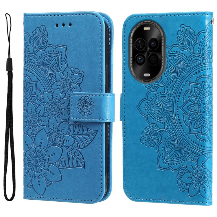 Custodia portafoglio in pelle goffrata per Huawei Nova 15 Pro