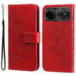 Custodia portafoglio in pelle goffrata per Huawei Nova 15 Pro