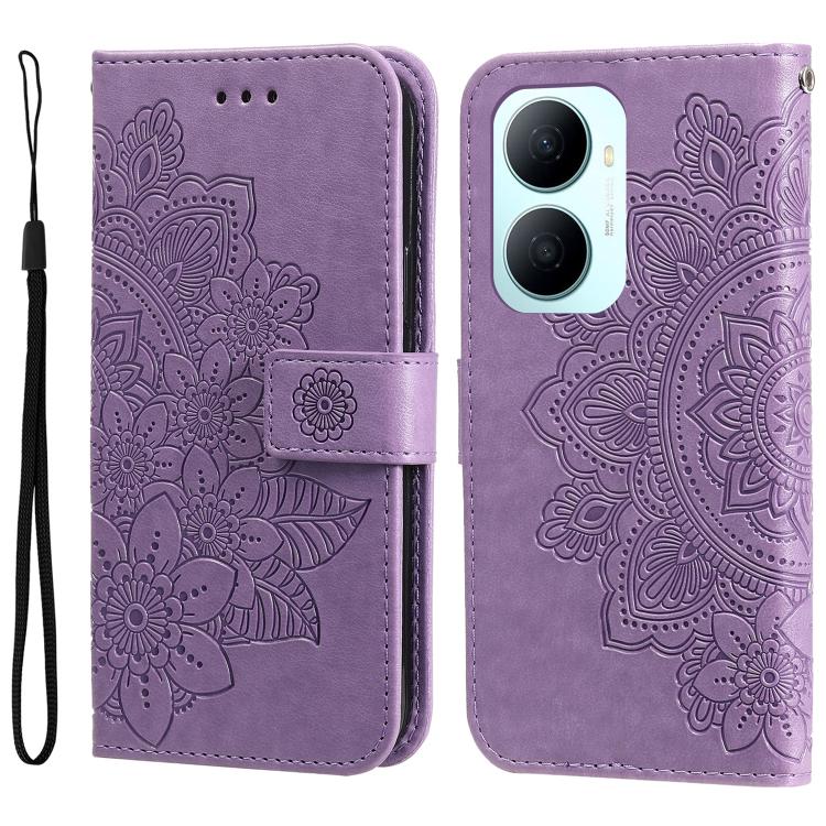 Custodia portafoglio in pelle goffrata per Huawei nova 16