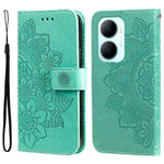 Custodia portafoglio in pelle goffrata per Huawei nova 16