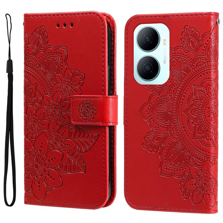 Custodia portafoglio in pelle goffrata per Huawei nova 16