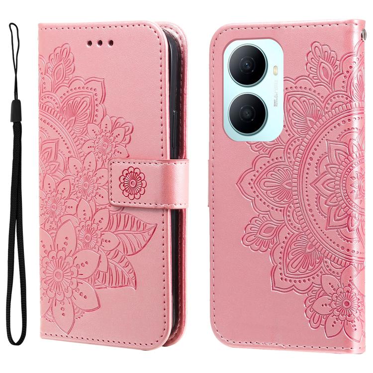 Custodia portafoglio in pelle goffrata per Huawei nova 16