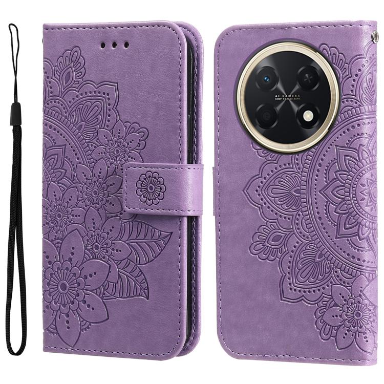 Custodia portafoglio in pelle goffrata per Huawei nova 16