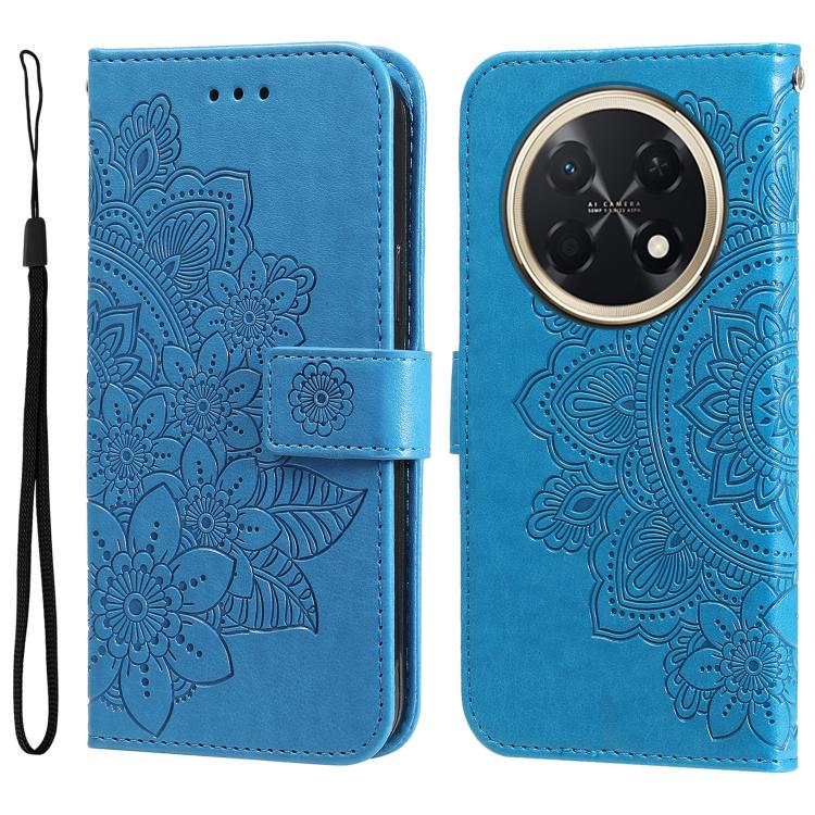 Custodia portafoglio in pelle goffrata per Huawei nova 16