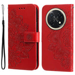 Custodia portafoglio in pelle goffrata per Huawei nova 16