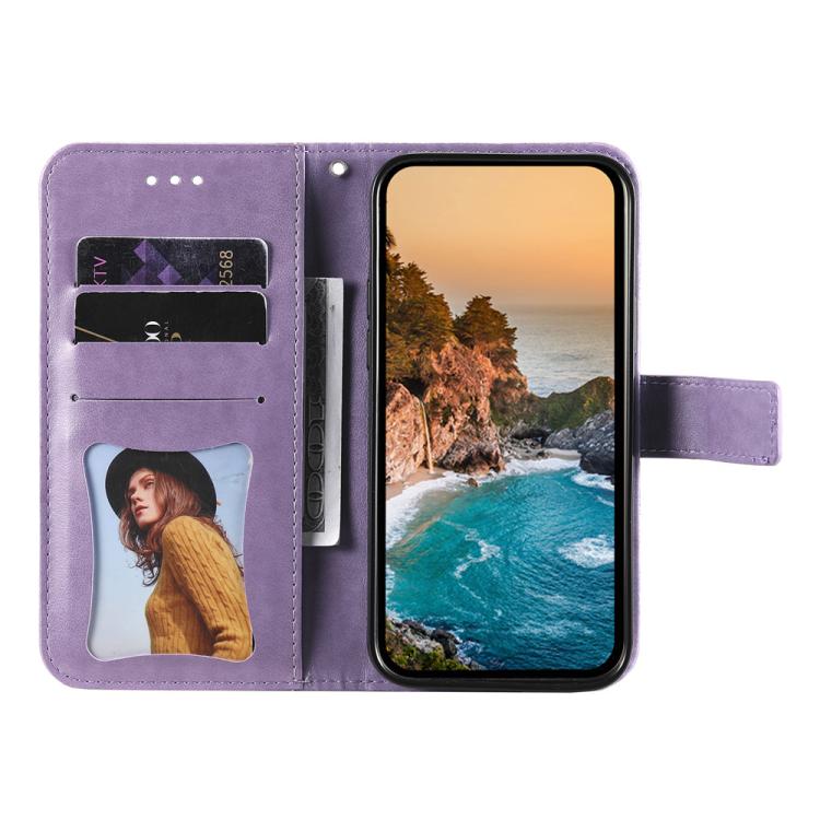 Custodia portafoglio in pelle goffrata per Huawei nova 16
