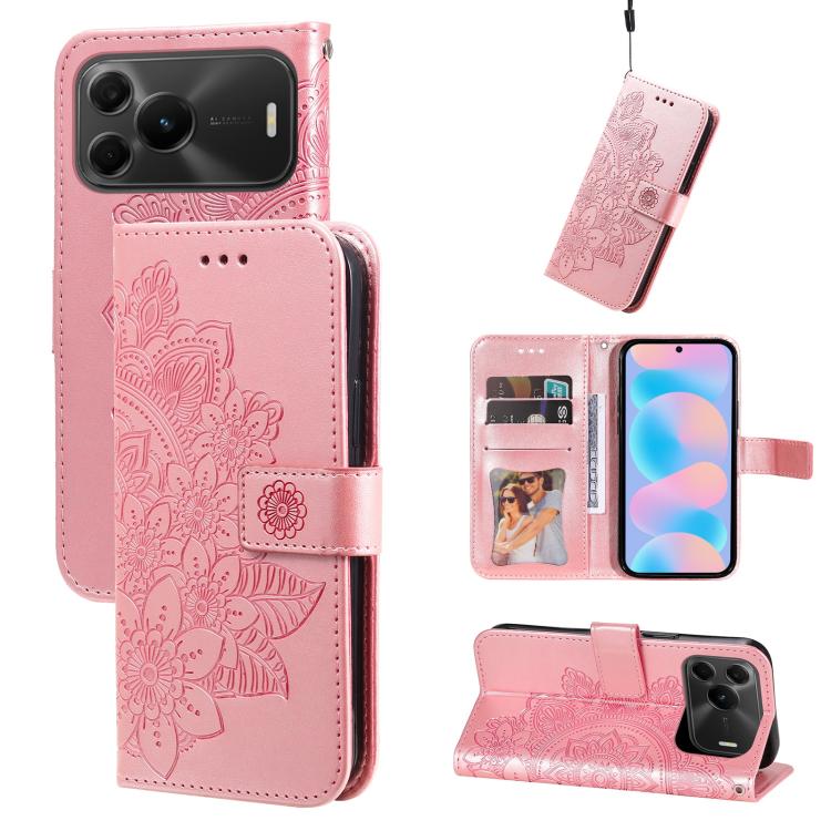Custodia portafoglio in pelle goffrata per Huawei nova 16