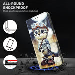 Custodia in pelle con motivo 3D per Honor Magic5 Lite