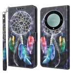 Custodia in pelle con motivo 3D per Honor Magic5 Lite