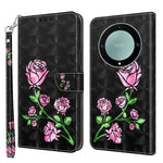 Custodia in pelle con motivo 3D per Honor Magic5 Lite