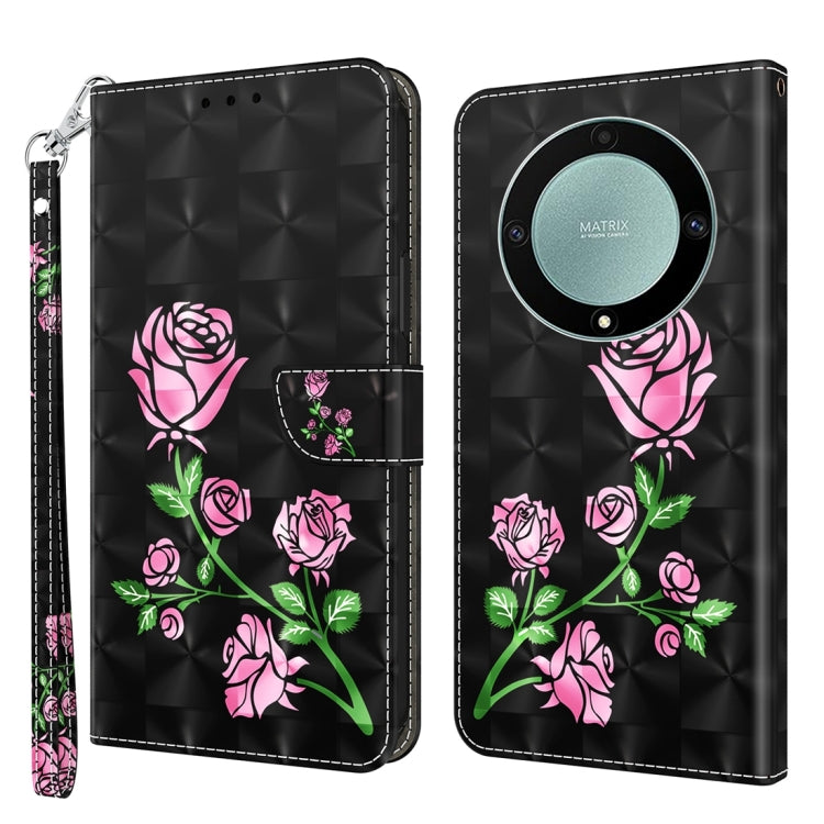 Custodia in pelle con motivo 3D per Honor Magic5 Lite