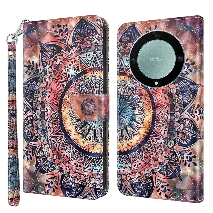 Custodia in pelle con motivo 3D per Honor Magic5 Lite
