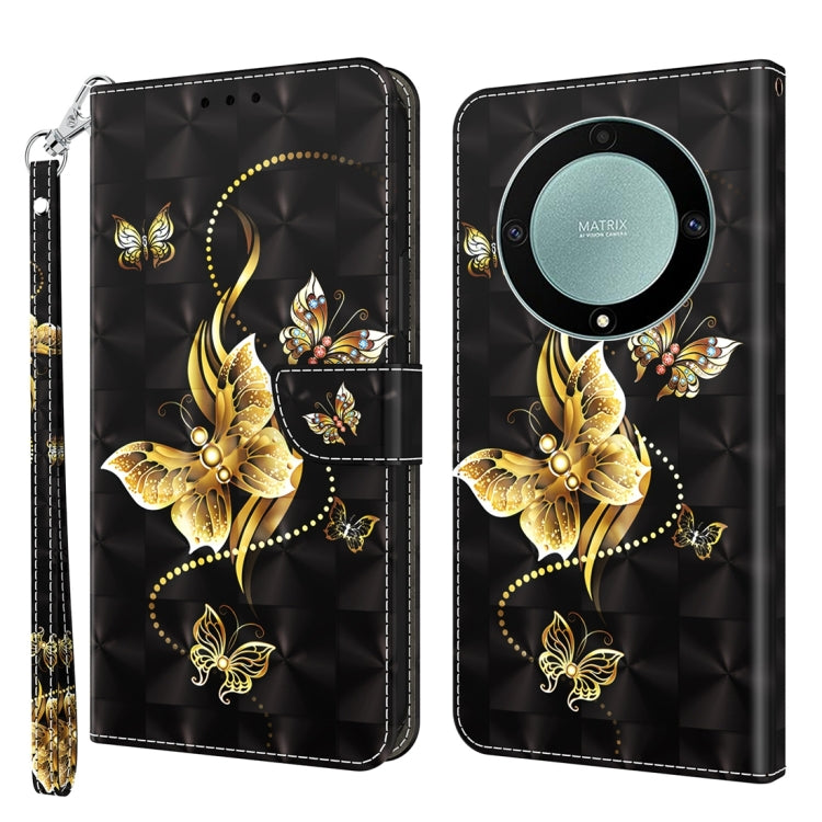 Custodia in pelle con motivo 3D per Honor Magic5 Lite