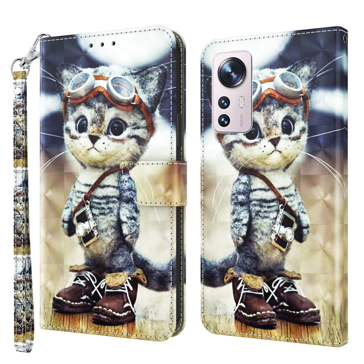 Custodia per telefono in pelle con motivo dipinto 3D, For Xiaomi 12, For Xiaomi Redmi Note 10 Pro