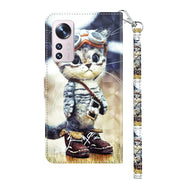 Custodia per telefono in pelle con motivo dipinto 3D, For Xiaomi 12, For Xiaomi Redmi Note 10 Pro