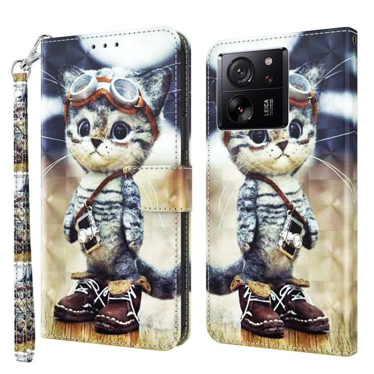 Custodia per telefono in pelle con motivo dipinto 3D, For Xiaomi 13T Pro, For Xiaomi 13 Ultra