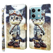 Custodia per telefono in pelle con motivo dipinto 3D, For Xiaomi Redmi Note 13 5G, For Xiaomi Redmi 13C