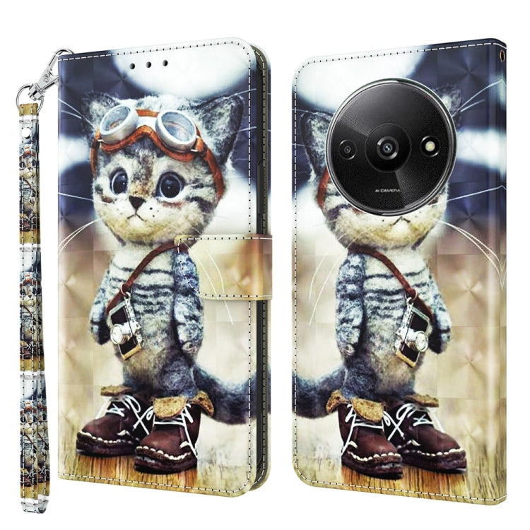 Custodia per telefono in pelle con motivo dipinto 3D, For Xiaomi Redmi A3, For Xiaomi Redmi Note 13 4G