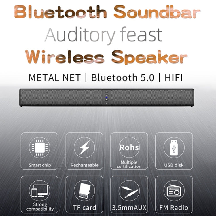 BS-36 20W Multi-Funzione 3D Stereo Surround Altoparlante Bluetooth Subwoofer Soundbar, BS-36