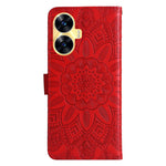 Custodia per telefono in pelle di girasole goffrata, For Realme C55, For Realme GT Neo 5 5G / GT3