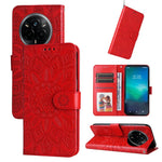 Custodia portafoglio in pelle di girasole per Realme 14