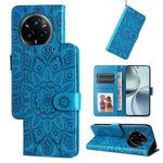 Custodia portafoglio in pelle di girasole per Realme 14