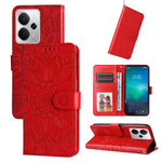 Custodia portafoglio in pelle di girasole per Realme 14