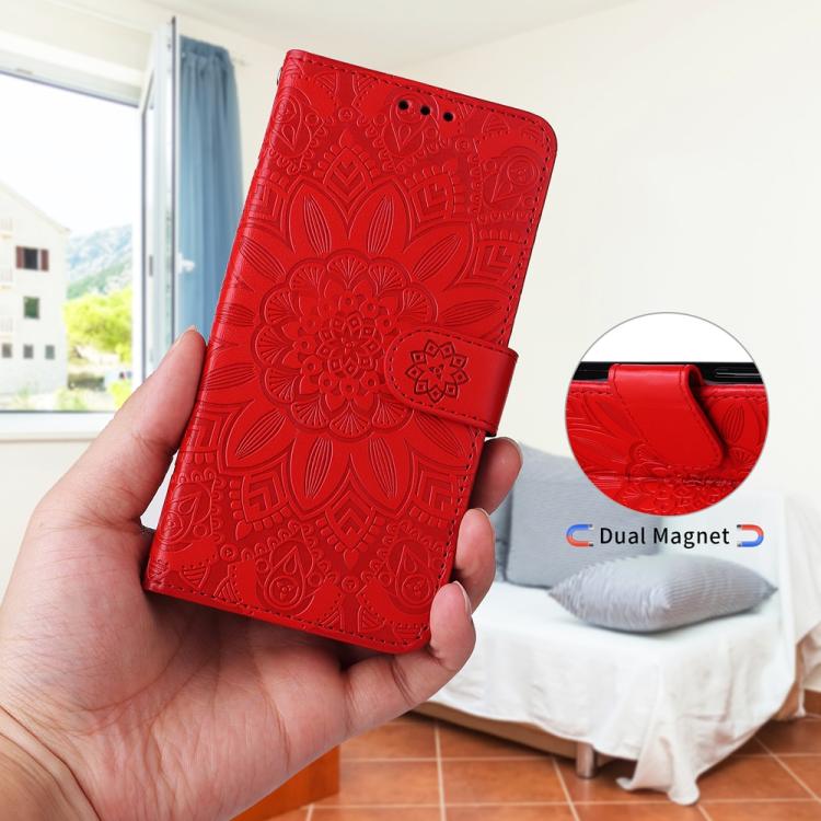 Custodia portafoglio in pelle goffrata per Realme 15T 5G