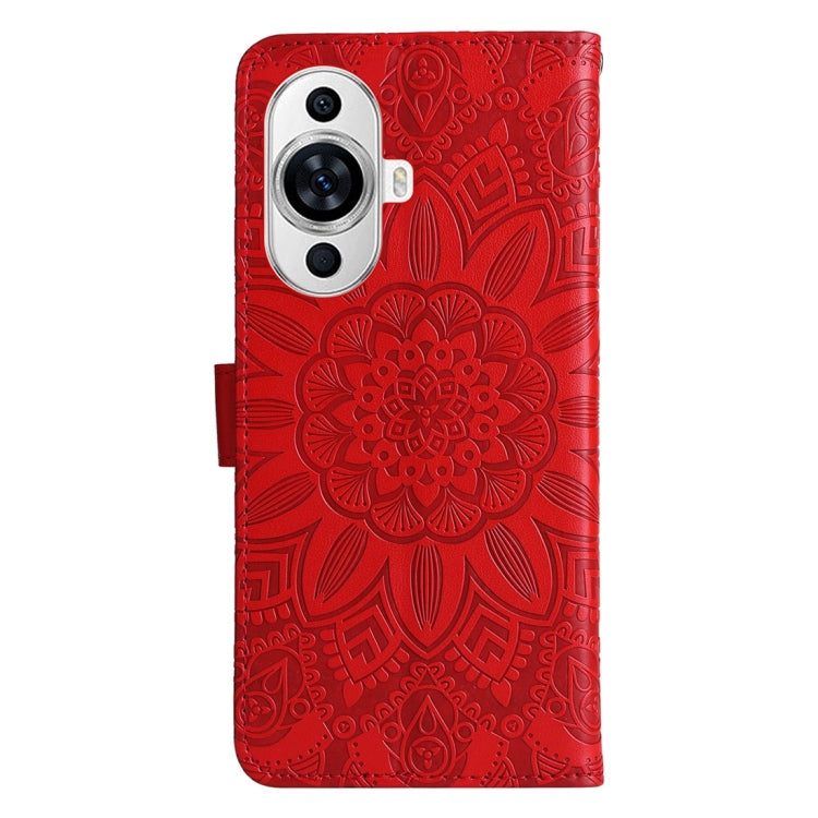 Custodia per telefono in pelle di girasole goffrata, For Huawei nova 11
