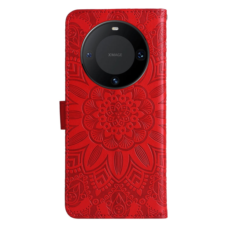 Custodia portafoglio in pelle di girasole per Huawei Mate 60