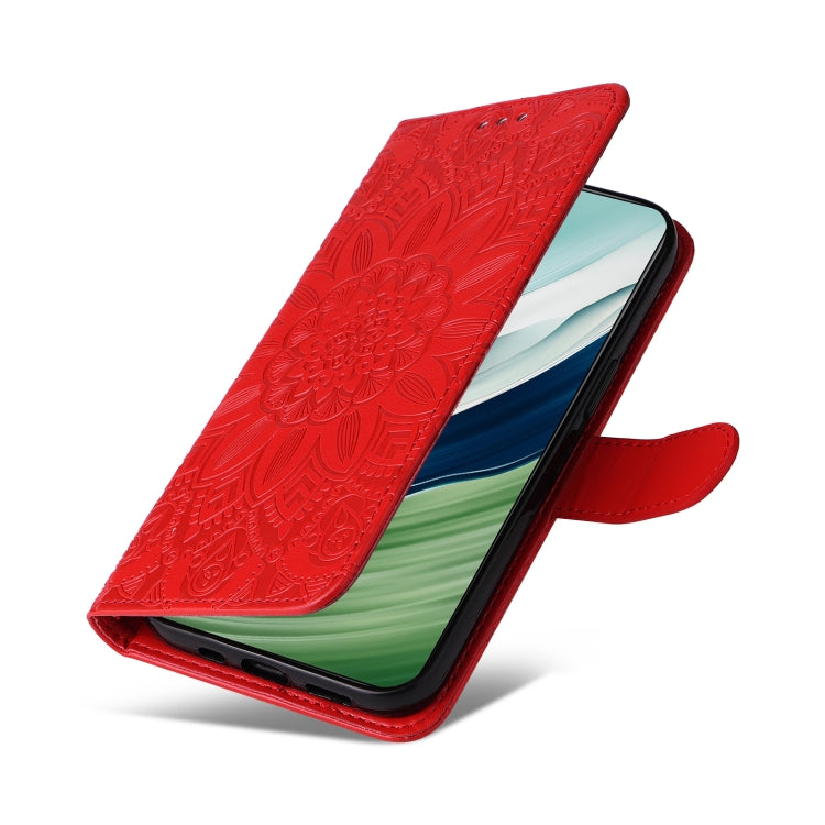 Custodia portafoglio in pelle di girasole per Huawei Mate 60