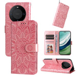 Custodia portafoglio in pelle di girasole per Huawei Mate 60