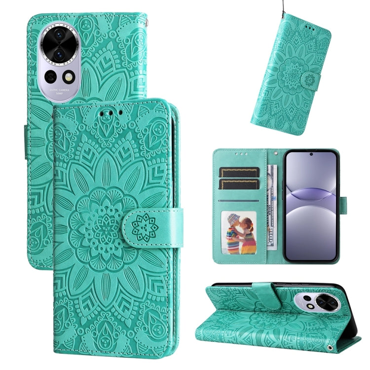 Custodia portafoglio in pelle goffrata per Huawei Nova 14