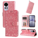 Custodia portafoglio in pelle goffrata per Huawei Nova 14
