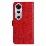 Custodia portafoglio in pelle di girasole per Huawei Mate 60