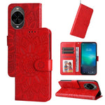 Custodia portafoglio in pelle goffrata per Huawei Nova 14