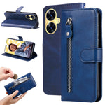 Custodia portafoglio in pelle con cerniera per Realme 11 Pro e 11